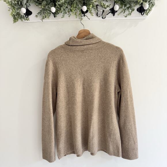 J. Crew Soft Wool Blend Turtleneck Sweater With Button Detail Medium CV - Picture 4 of 4